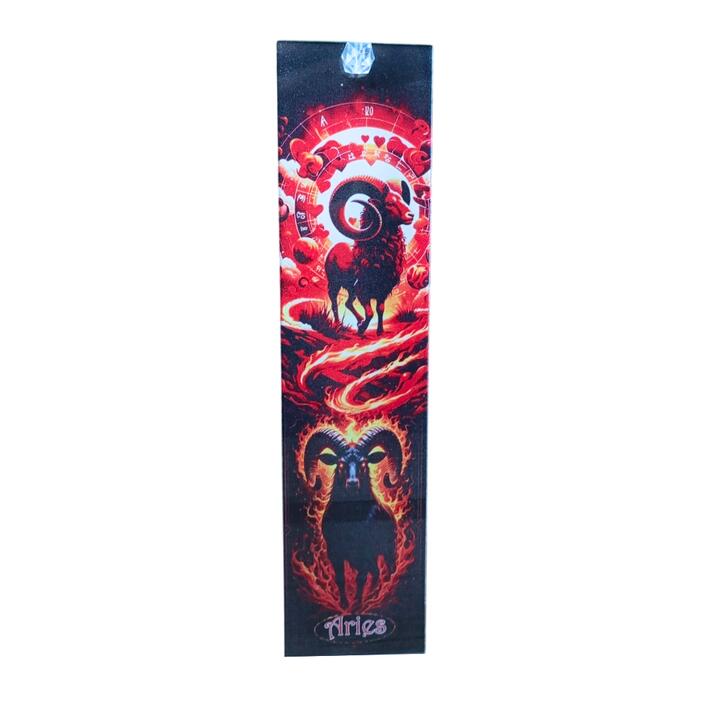 Incensário de Vidro Canaleta Signo de Áries 25 cm