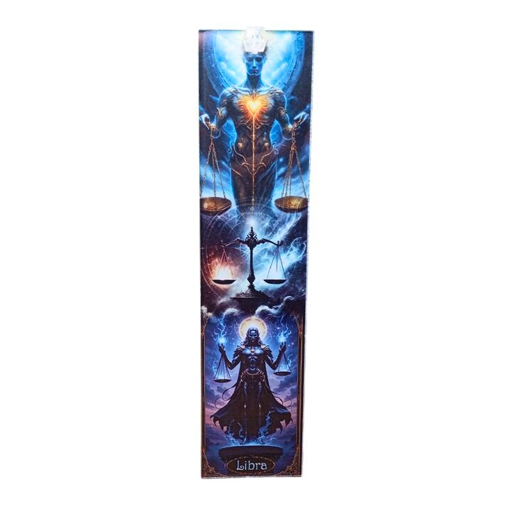 Incensário de Vidro Canaleta Signo de Libra 25 cm
