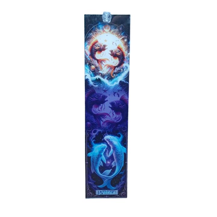 Incensário de Vidro Canaleta Signo de Peixes 25 cm