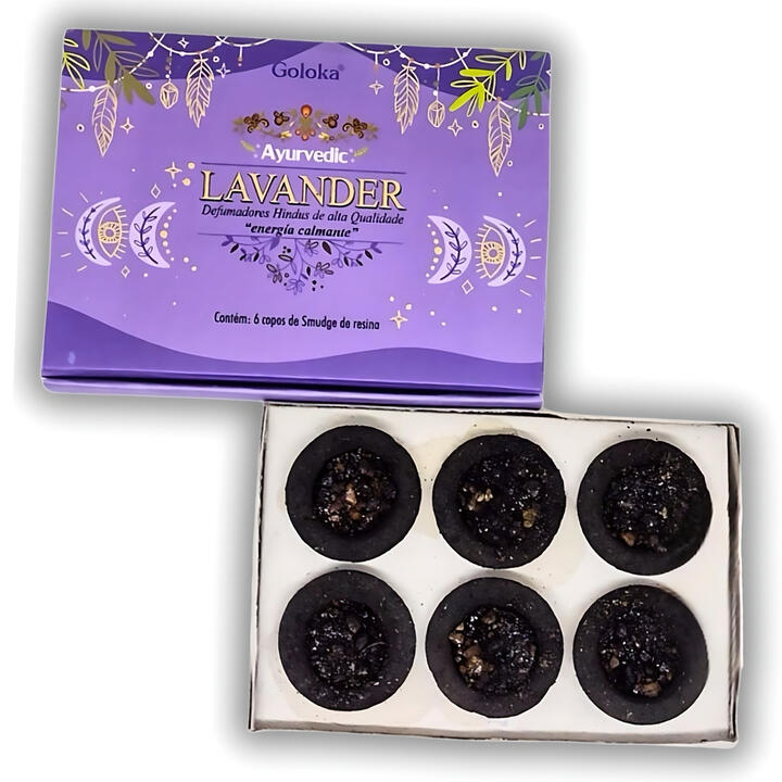 Defumador Hindu Goloka Lavanda – 6 Copinhos