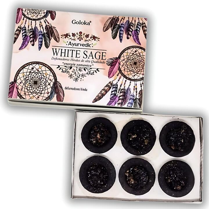 Defumador Hindu Goloka White Sage (Sálvia Branca)