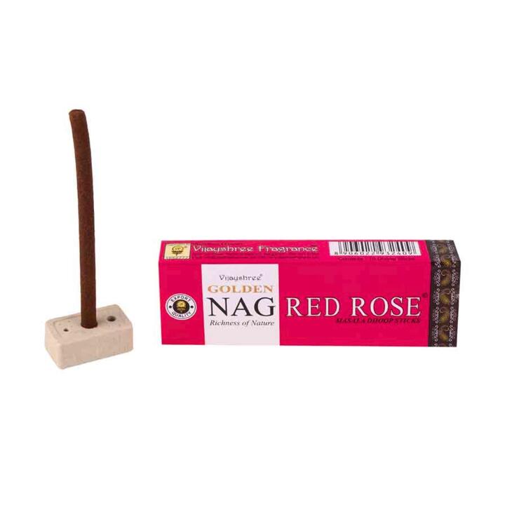 Incenso Dhoop Golden Nag Red Rose (Rosa Vermelha)