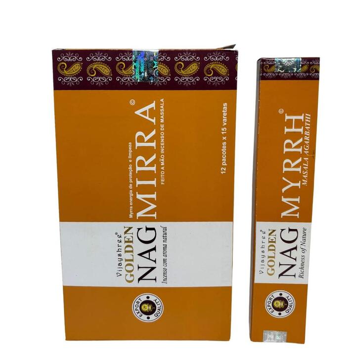 Incenso Golden Nag Mirra – 15 Varetas