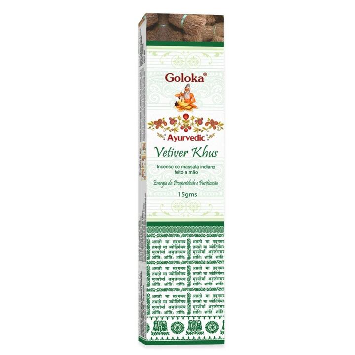 Incenso Goloka Ayurvedic Vetiver Khus 15g