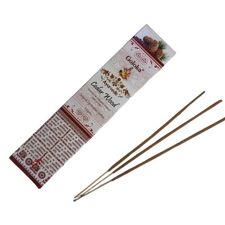 Incenso Goloka Cedar Wood (Cedro) Massala 15g