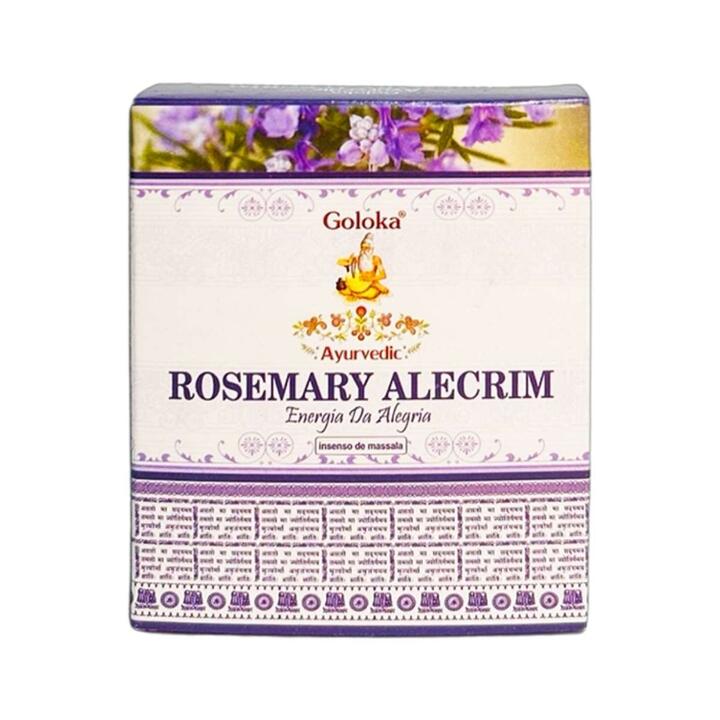 Incenso Cone Cascata Goloka Alecrim – 10 Cones