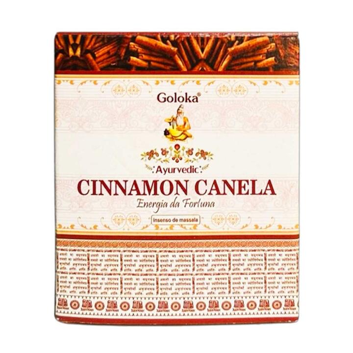 Incenso Cone Cascata Goloka Canela – 10 Cones