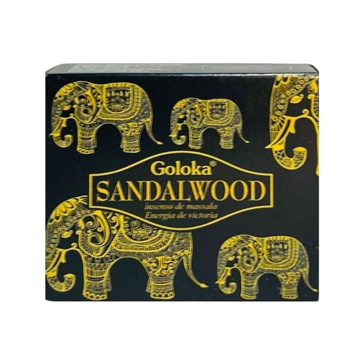 Incenso Cone Cascata Goloka Sandalwood (Sândalo)