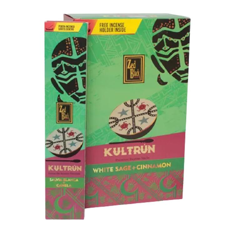 Incenso Kultrun Sálvia Branca e Canela