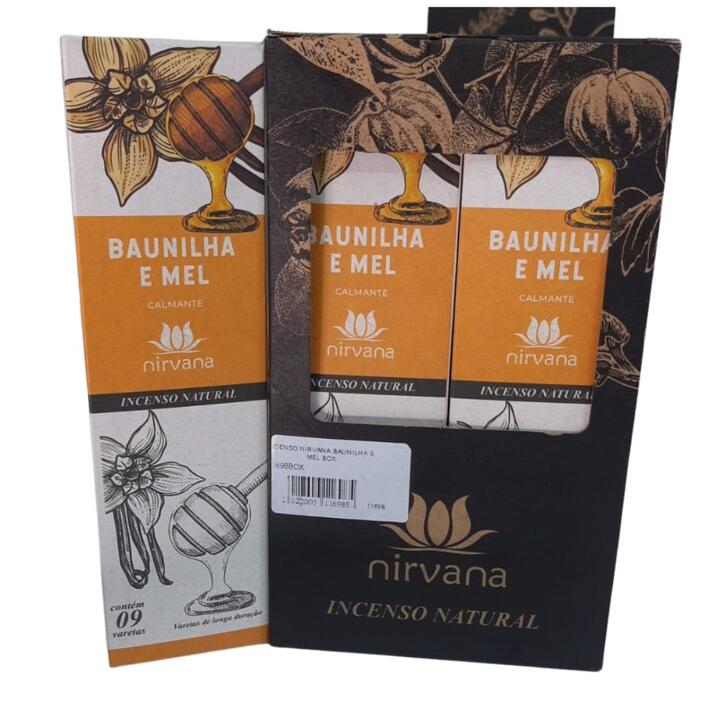 Incenso Natural Nirvana Baunilha e Mel