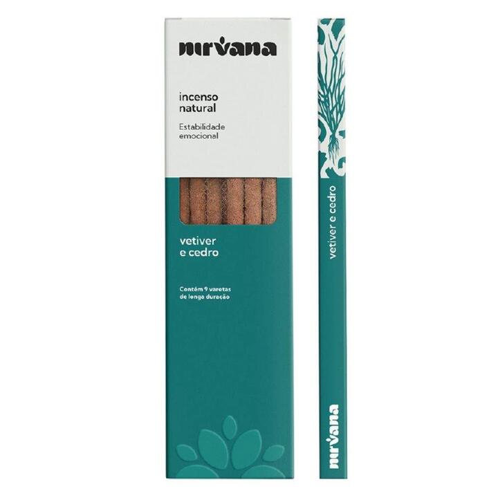 Incenso Natural Nirvana Vetiver e Cedro
